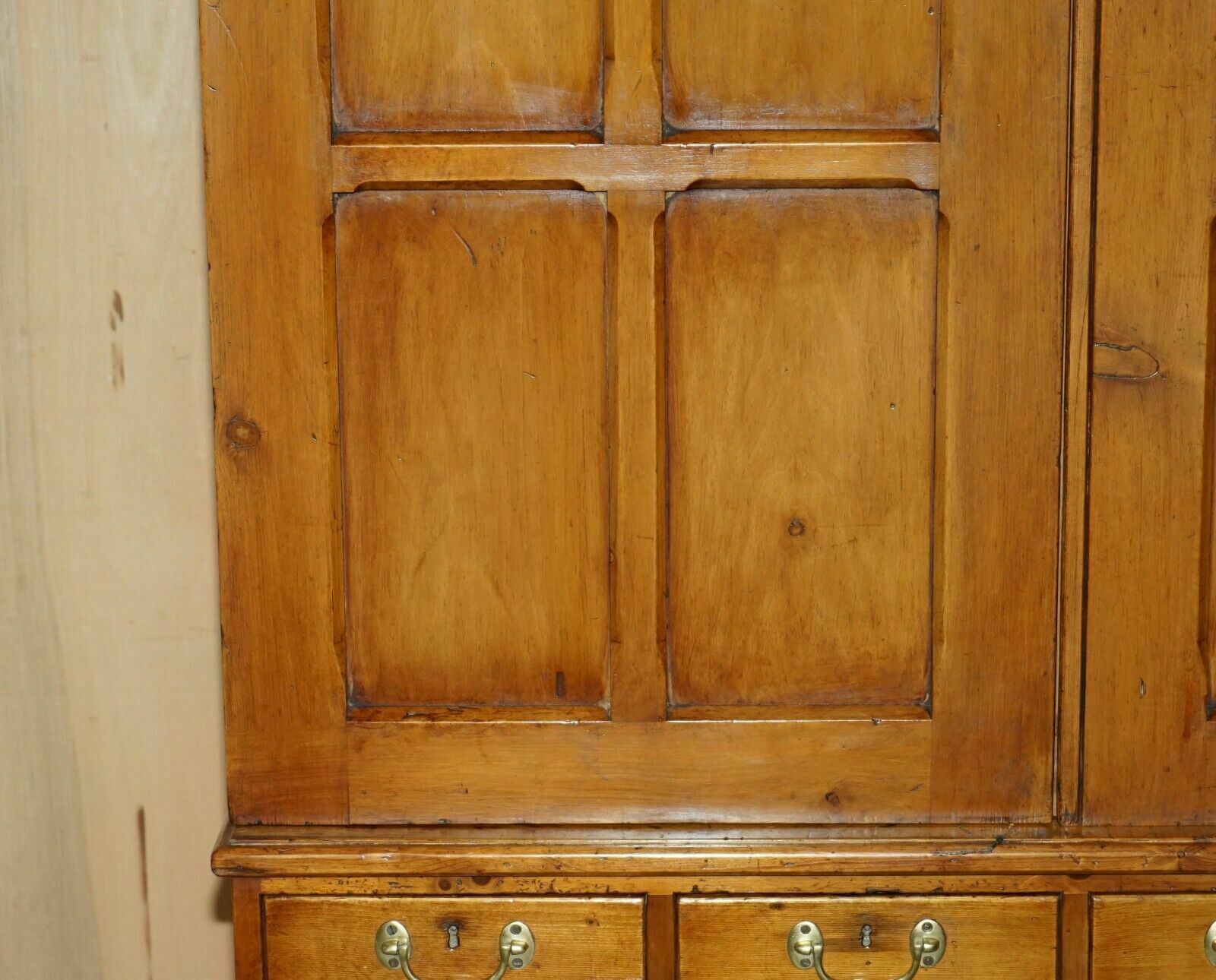 Furniture Super Rare Fully Restored Antique Victorian Fruitwood Gun Collectors Cabinet photo