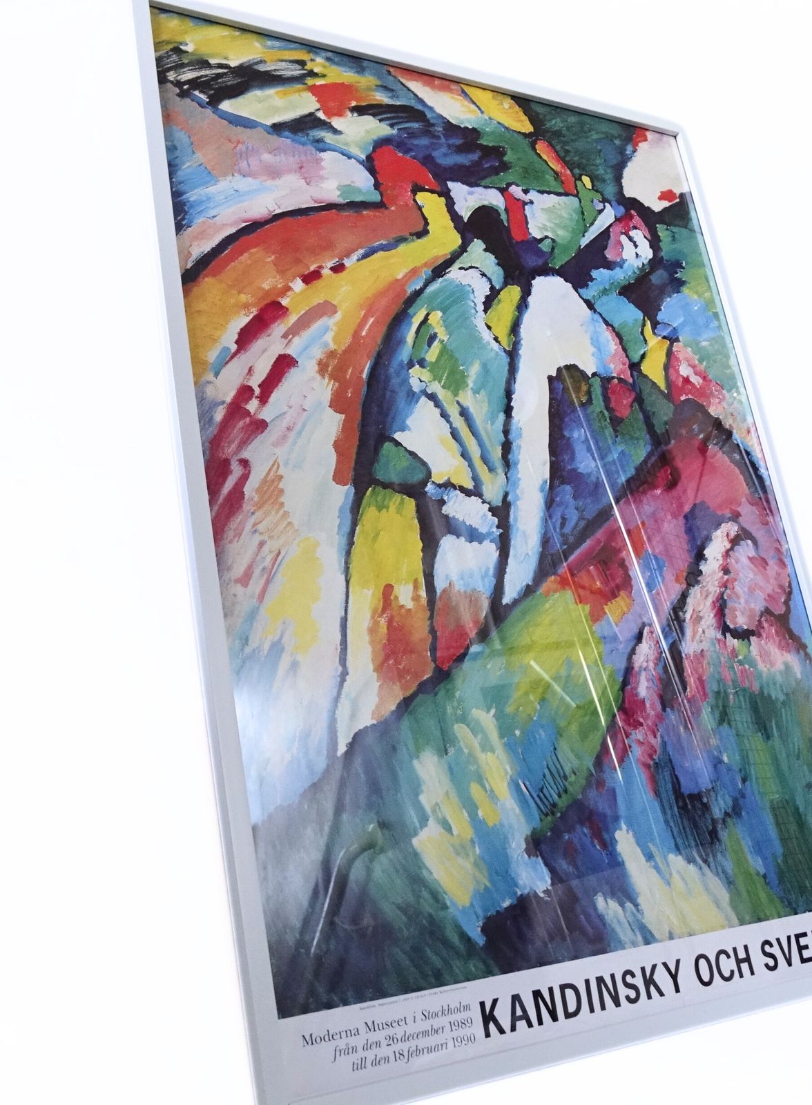Original "Moderna Museet" Poster Of Exhibition Kandinsky Och Sverige 1990 photo Art