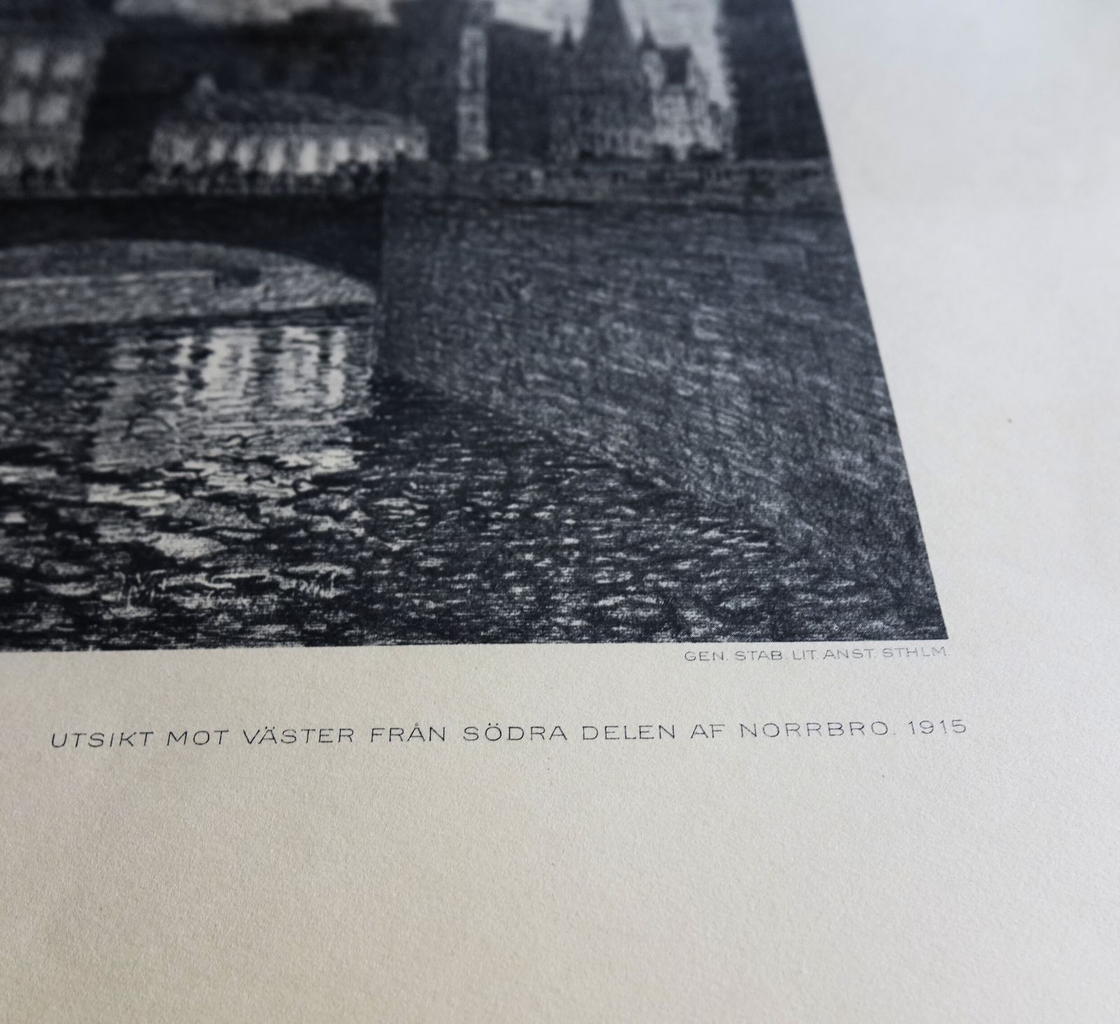 Antique Prints From 1915 Of "Stockholmsbilder" Painted By Ferdinand Boberg. photo for sale