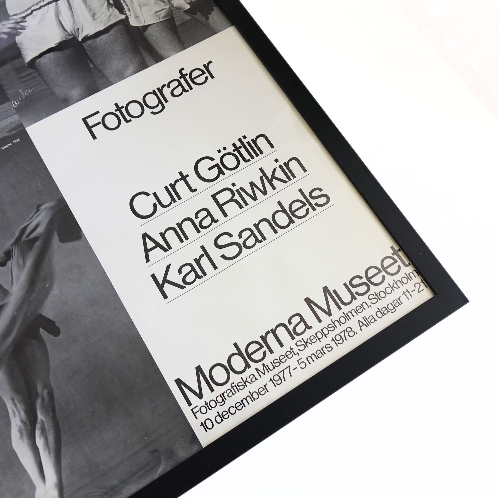 Original "Moderna Museet" Poster Of Exhibition Fotografer: Götlin, Riwkin photo 198.0
