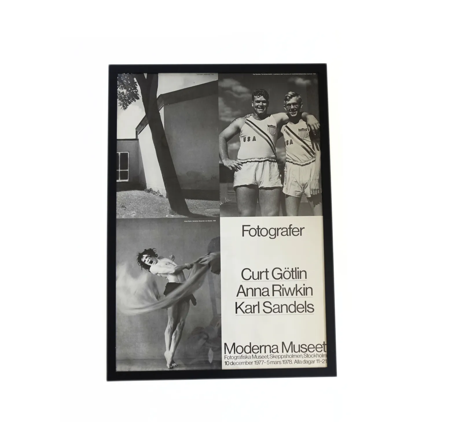Original "Moderna Museet" Poster Of Exhibition Fotografer: Götlin, Riwkin photo vinterior