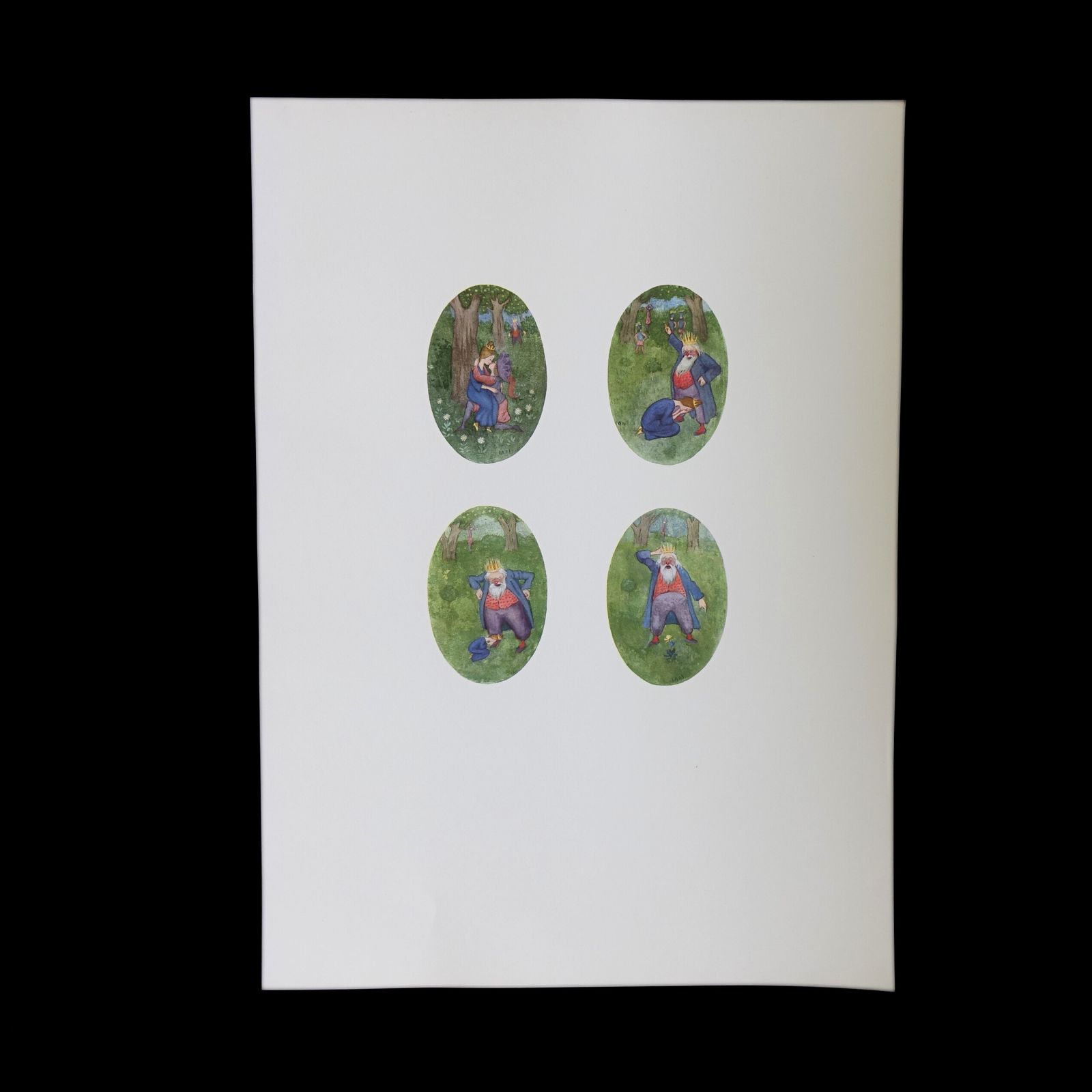 "A Love Story In 4 Pictures". Vintage Posters By Ivar Arosenius. photo for sale