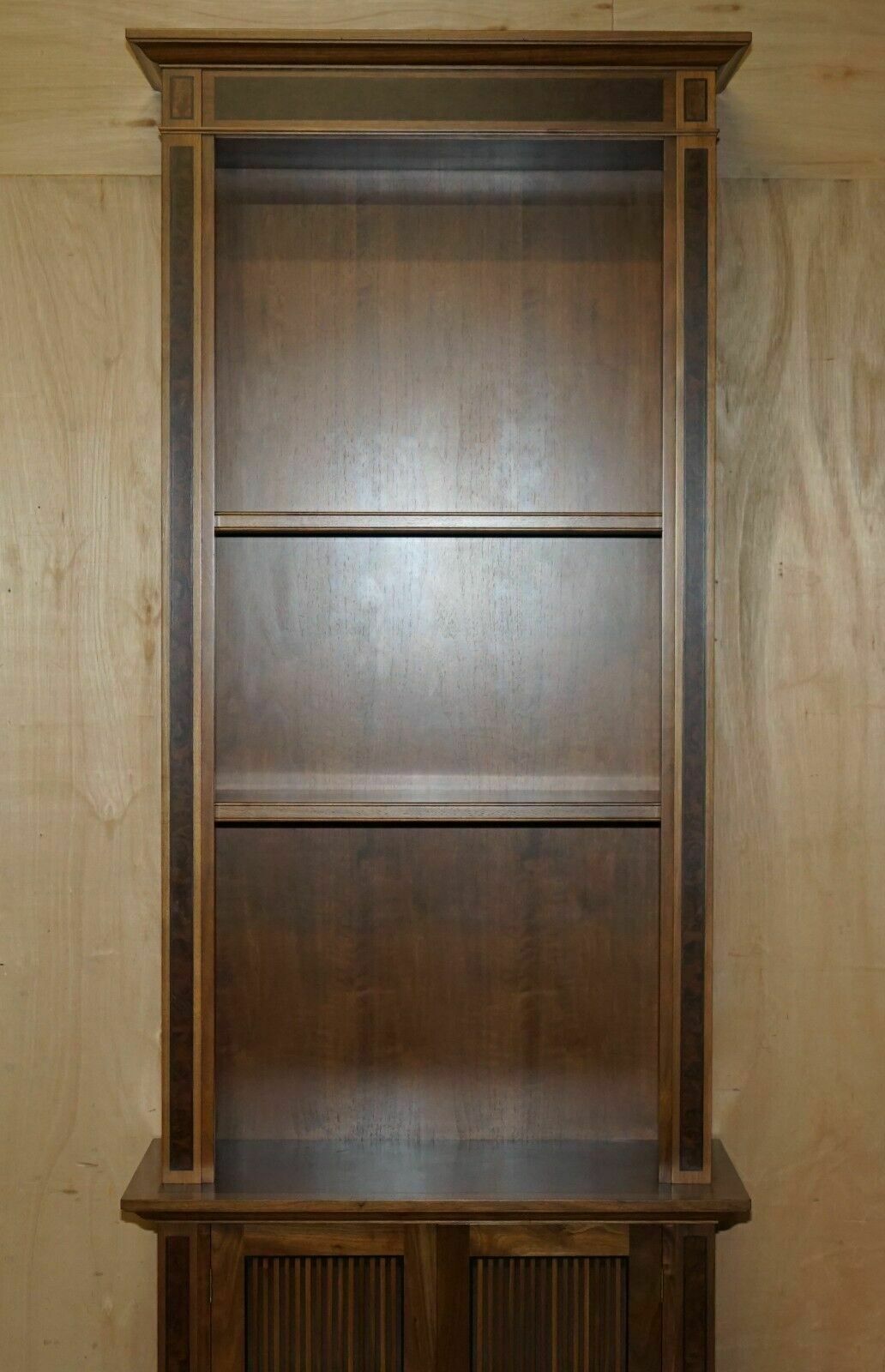 15000.0 Pair Of Very Large 2.6 Meter Tall Burr Walnut David Linley Library Bookcases photo