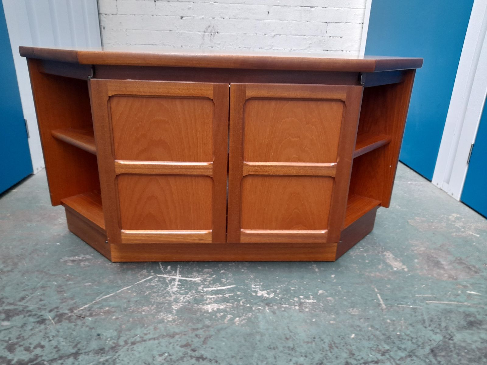 Nathan Corner Tv Unit Stand Mid Century Vintage Teak Cabinet photo furniture