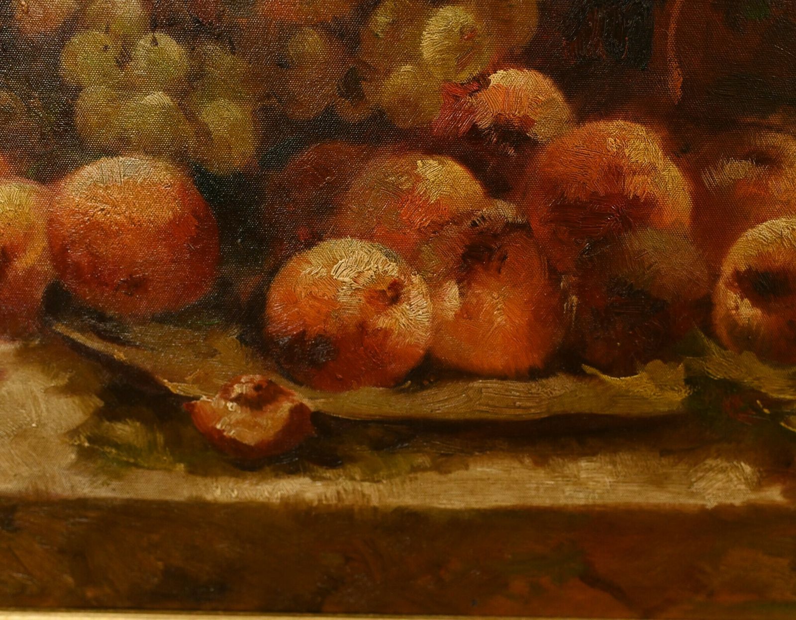 photo furniture French Impressionist Oil Painting Still Life Floral Cafe Art Signed