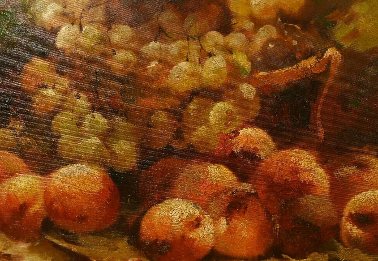 photo for sale French Impressionist Oil Painting Still Life Floral Cafe Art Signed