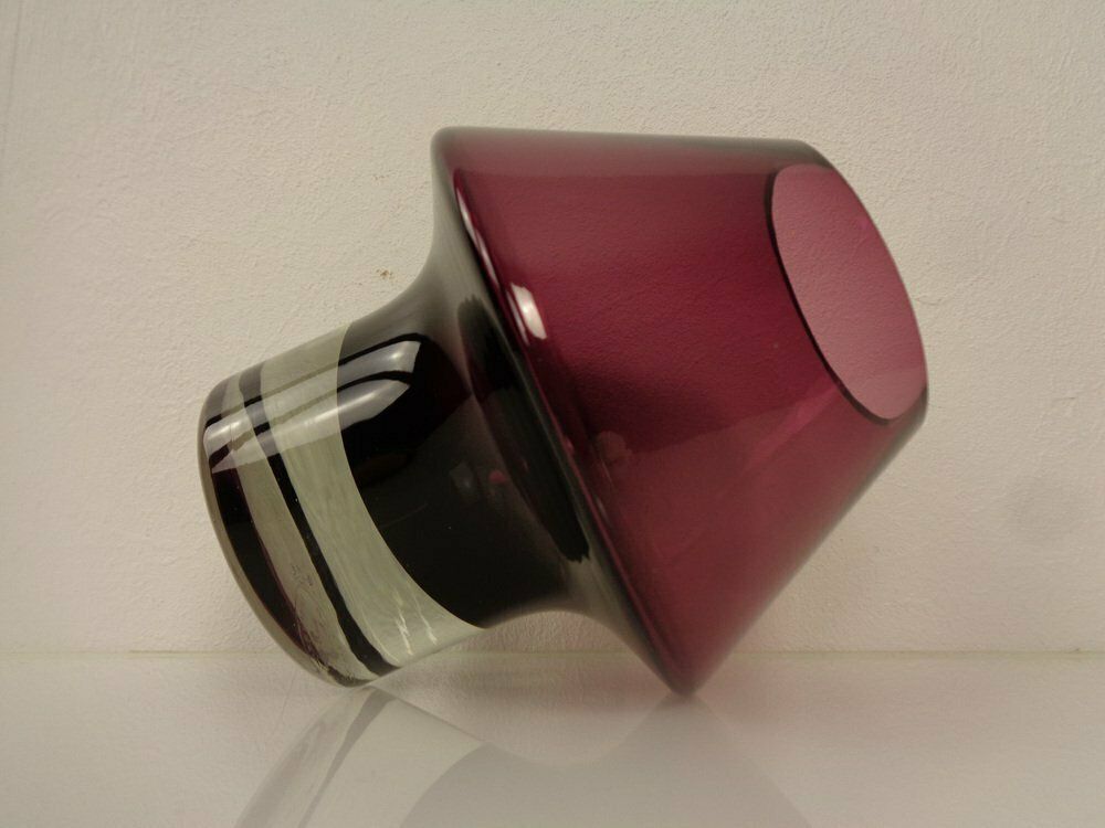 Glass Vase By Aimo Okkolin For Riihimaen Lasi Oy, Finland, 1960s photo vinterior