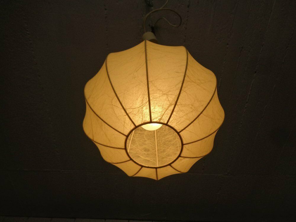Cocoon Pendant Lamp From Friedel Wauer For Goldkant, Germany, 1960s photo vintage