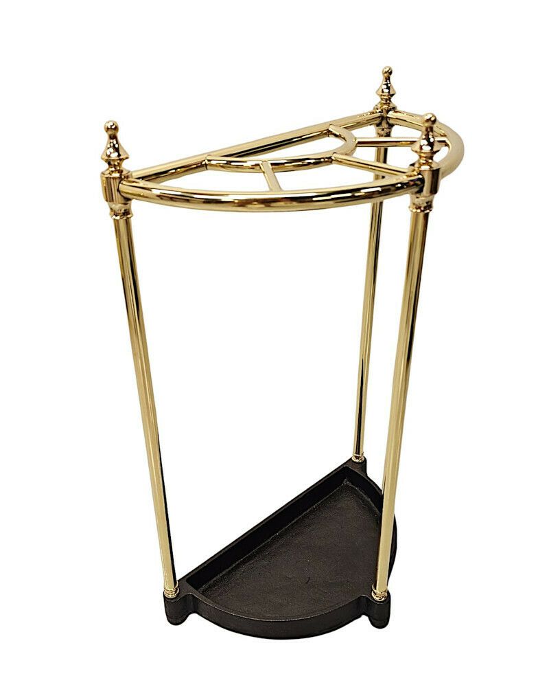 A Fabulous 19th Century Polished Brass And Cast Iron Stick And Umbrella Stand photo furniture