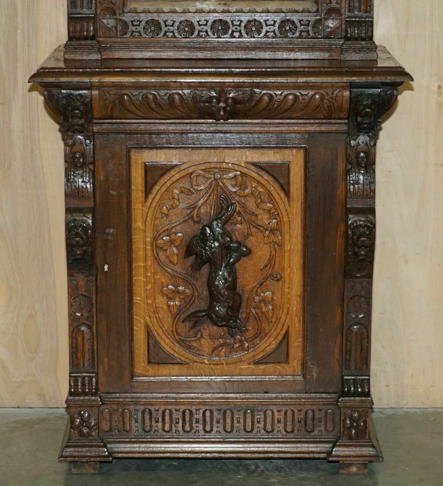Pair Of Antique Victorian 1880 Continental Jacobean Gothic Revival Bookcases photo Furniture