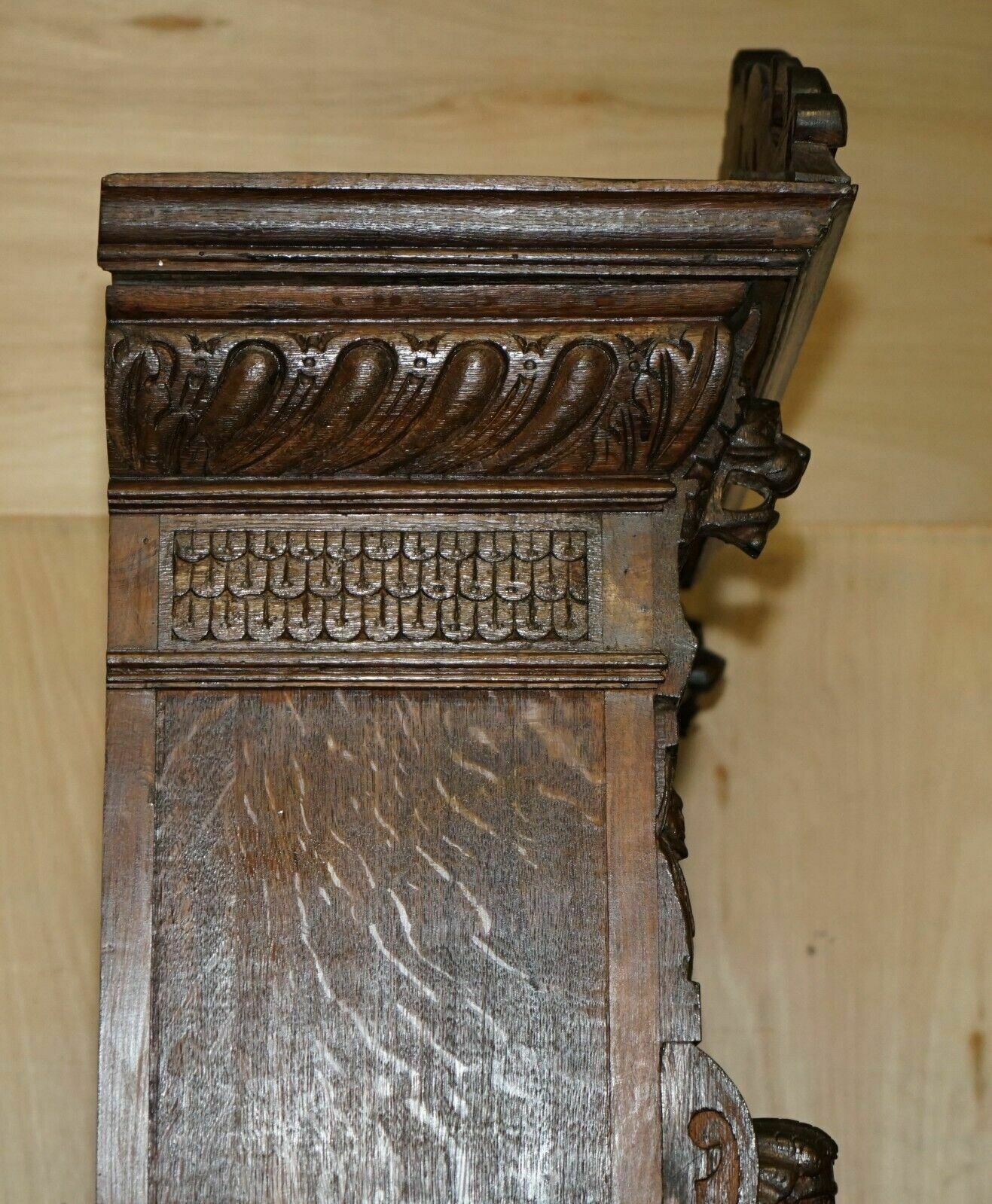 9950.0 Pair Of Antique Victorian 1880 Continental Jacobean Gothic Revival Bookcases photo