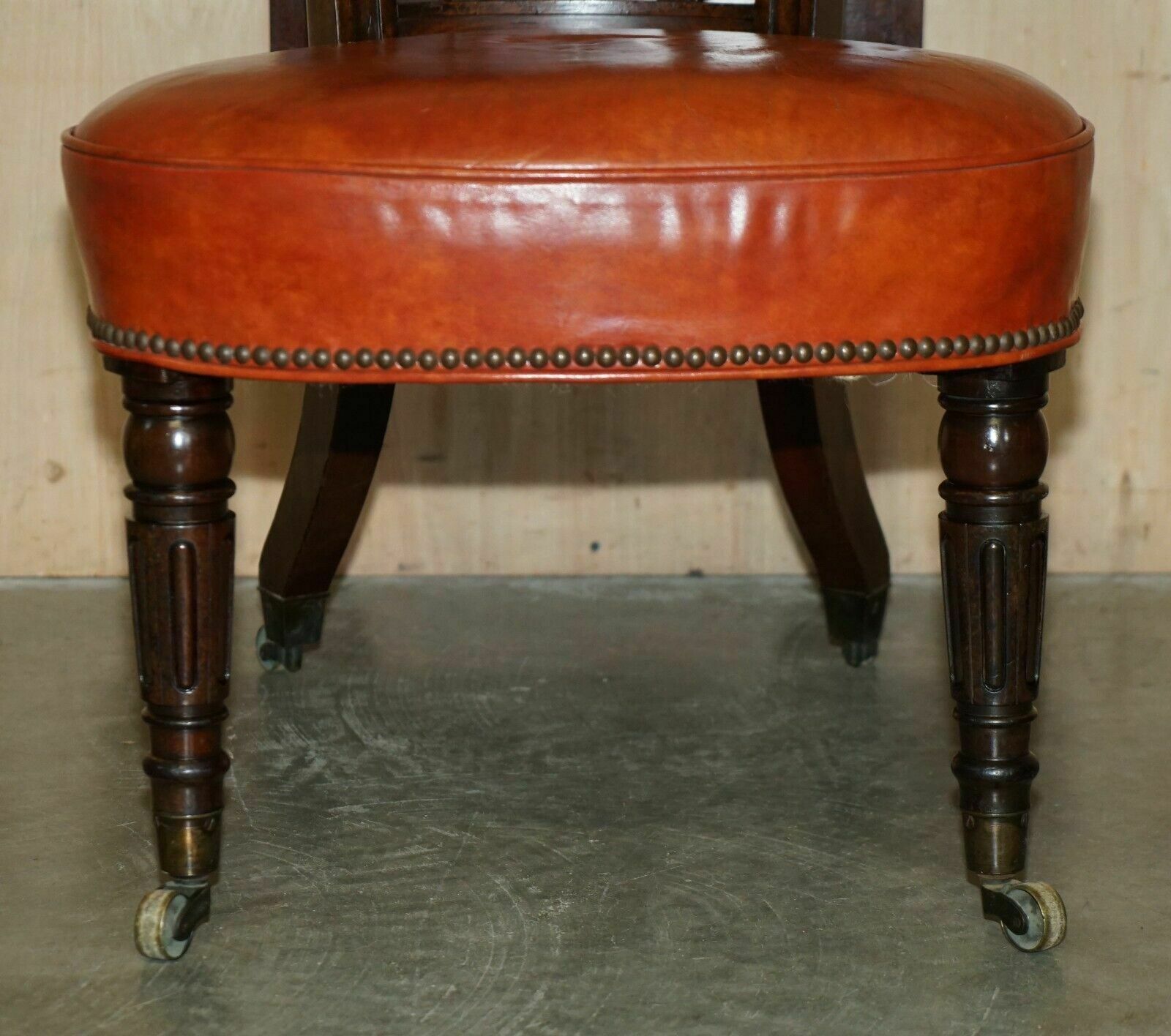 photo furniture Antique Morgan & Saunders George IV 1820 Mahogany Cockfighting Library Armchair
