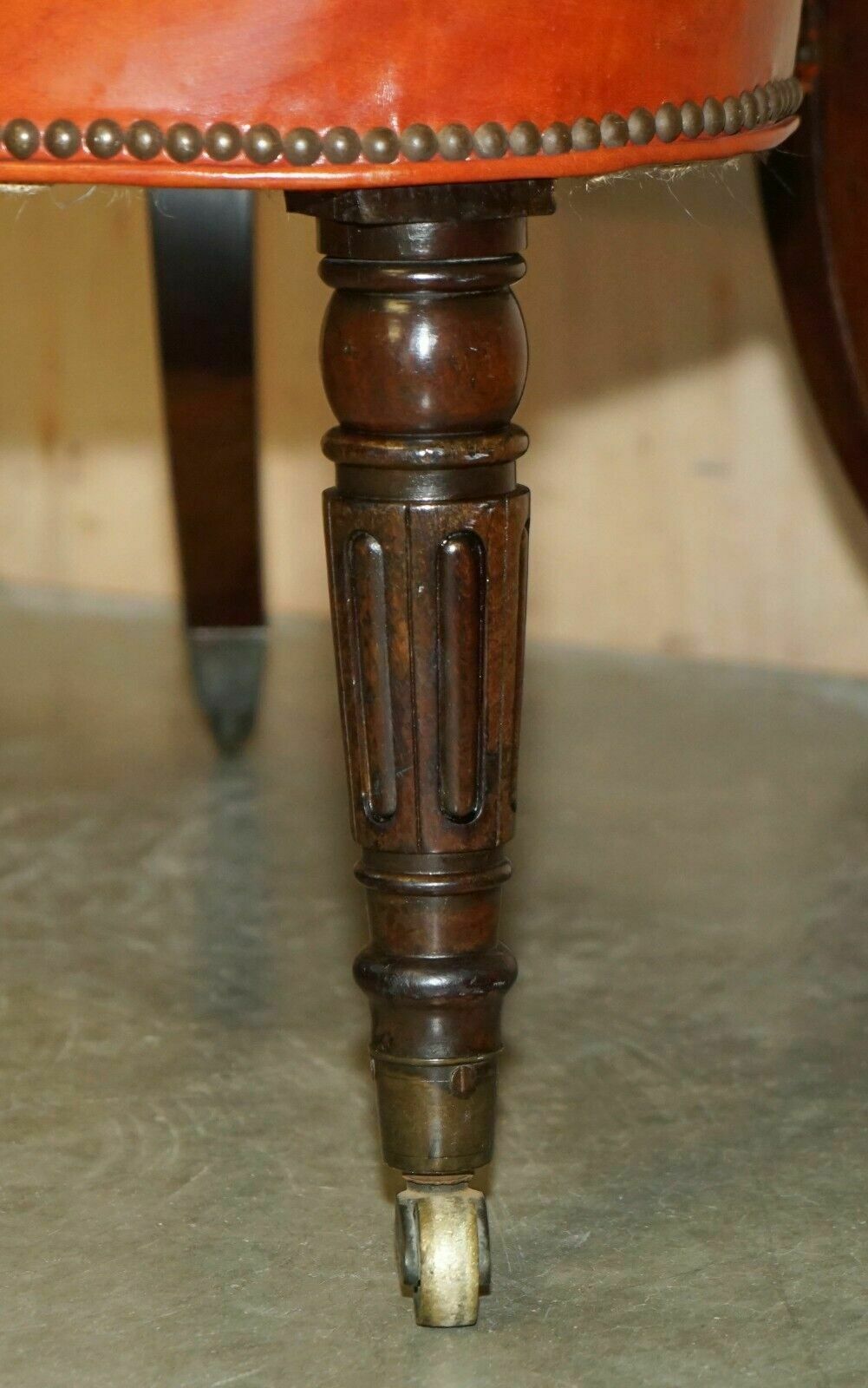photo for sale Antique Morgan & Saunders George IV 1820 Mahogany Cockfighting Library Armchair