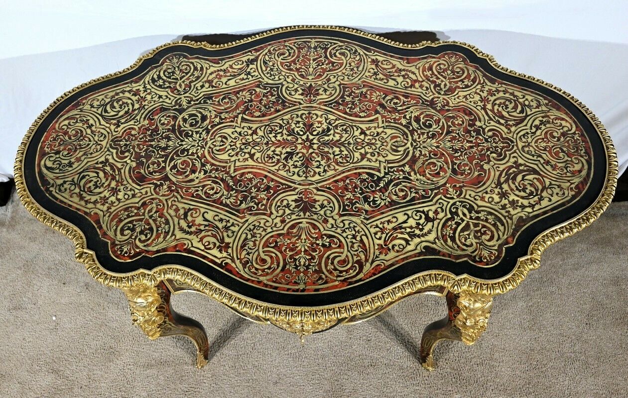 Ceremonial Table In Blackened Pear Wood, Napoleon III Period – Mid 19th Century photo 9167.930322780001