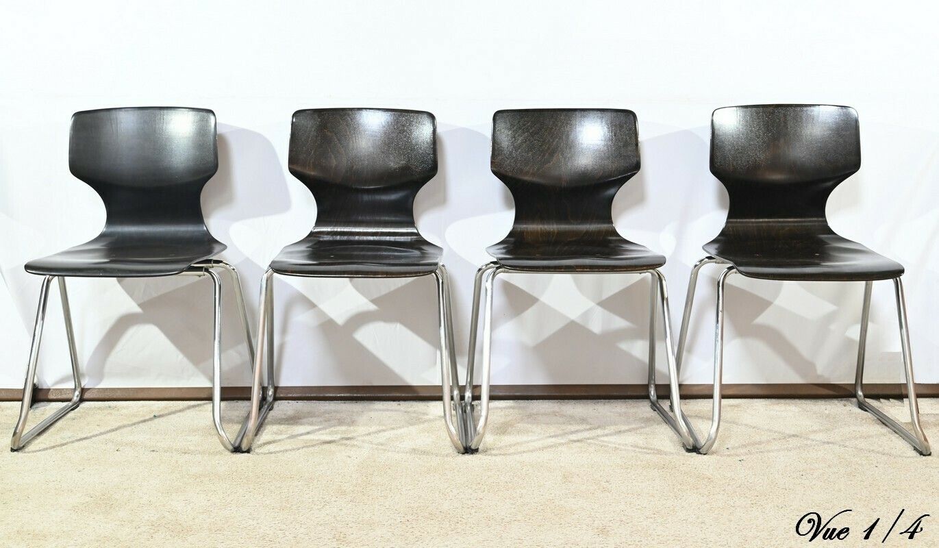 Set Of 4 Pagwood Chairs, Stamped Pagholz Flötotto – 1960 photo Furniture