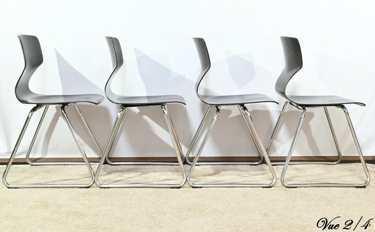 Set Of 4 Pagwood Chairs, Stamped Pagholz Flötotto – 1960 photo 618.996774157