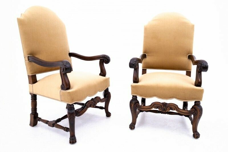 A Pair Of Antique Armchairs, Western Europe, Around 1900. After Renovation. photo Furniture