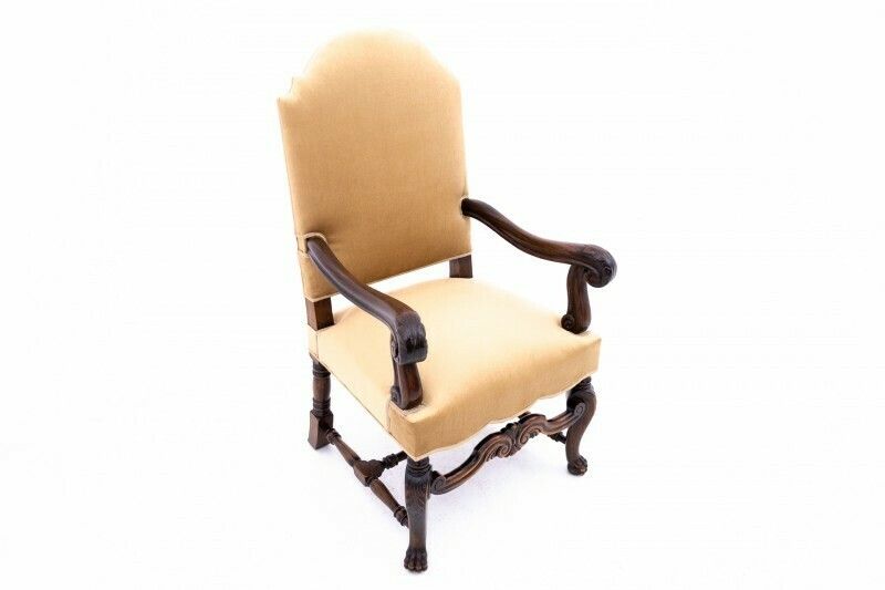 A Pair Of Antique Armchairs, Western Europe, Around 1900. After Renovation. photo vintage