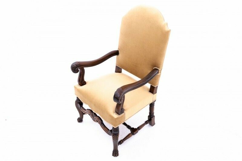 photo for sale A Pair Of Antique Armchairs, Western Europe, Around 1900. After Renovation.