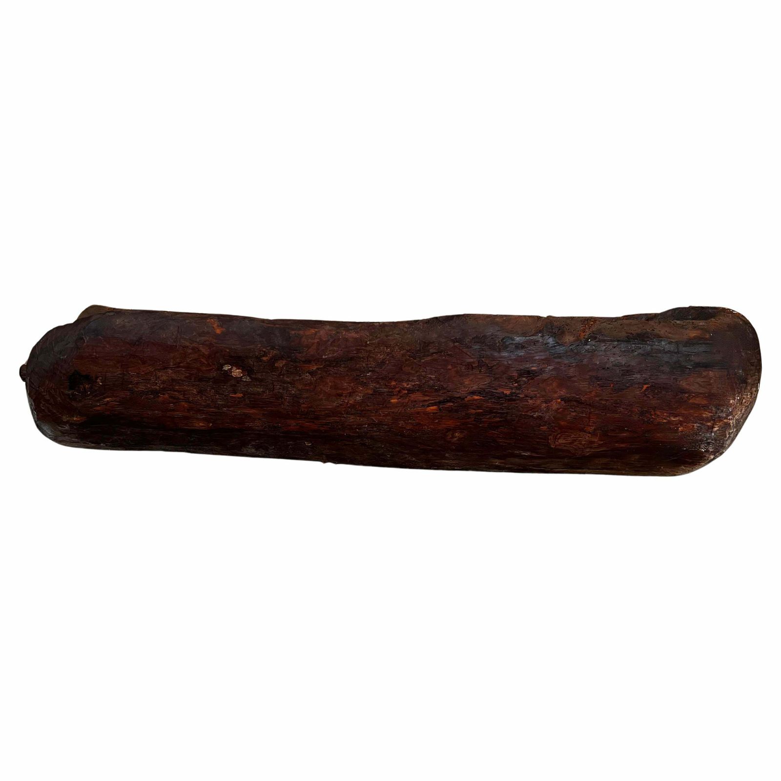 Spanish Antique & Brutalist Hollowed Out Tree Trunk Wooden Planter, 1700