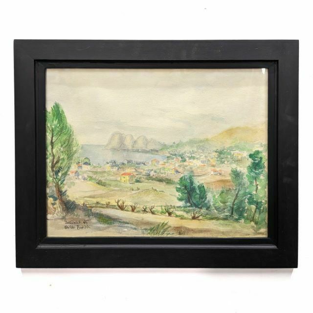 Watercolor And Pastel, View Of La Ciotat