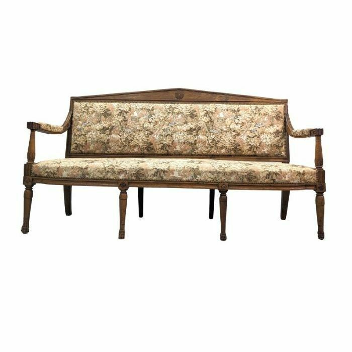 Directory Period Walnut Bench, 1800s