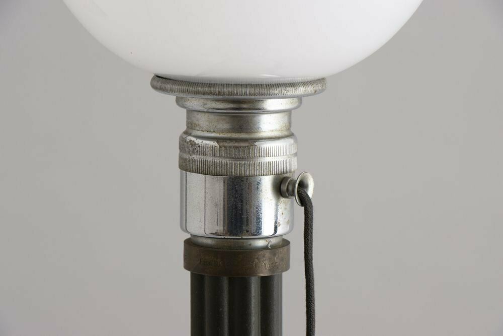 Rare Original Mazda Ultralite Lamp With Original Opal Glass Shade C.1920s photo Lighting