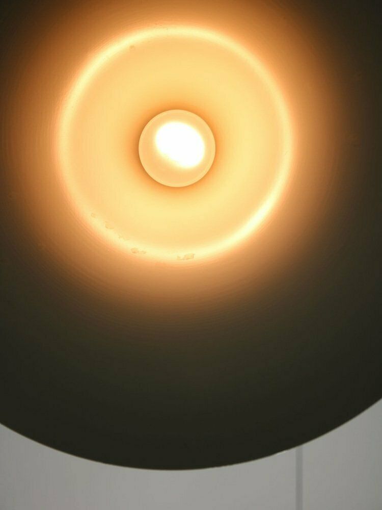 photo furniture Danish White Trumpet Pendant Lamp Attributed To Claus Bonderup & Torsten Thorup