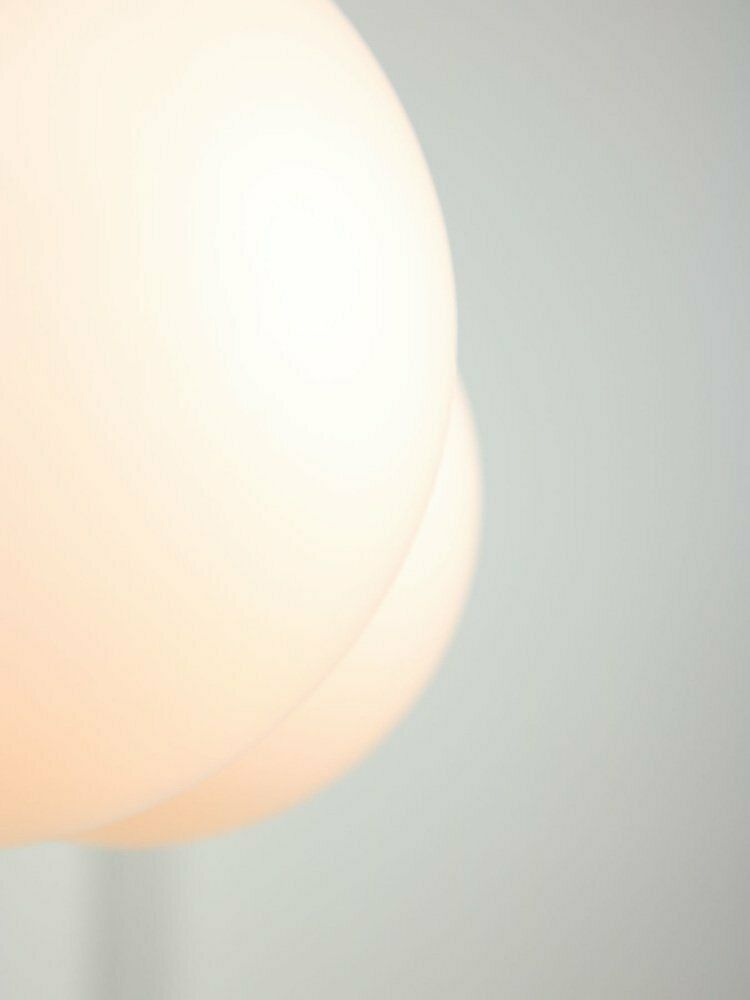 Mid Century Italian Modern Brass And Opaline Chandelier photo vintage