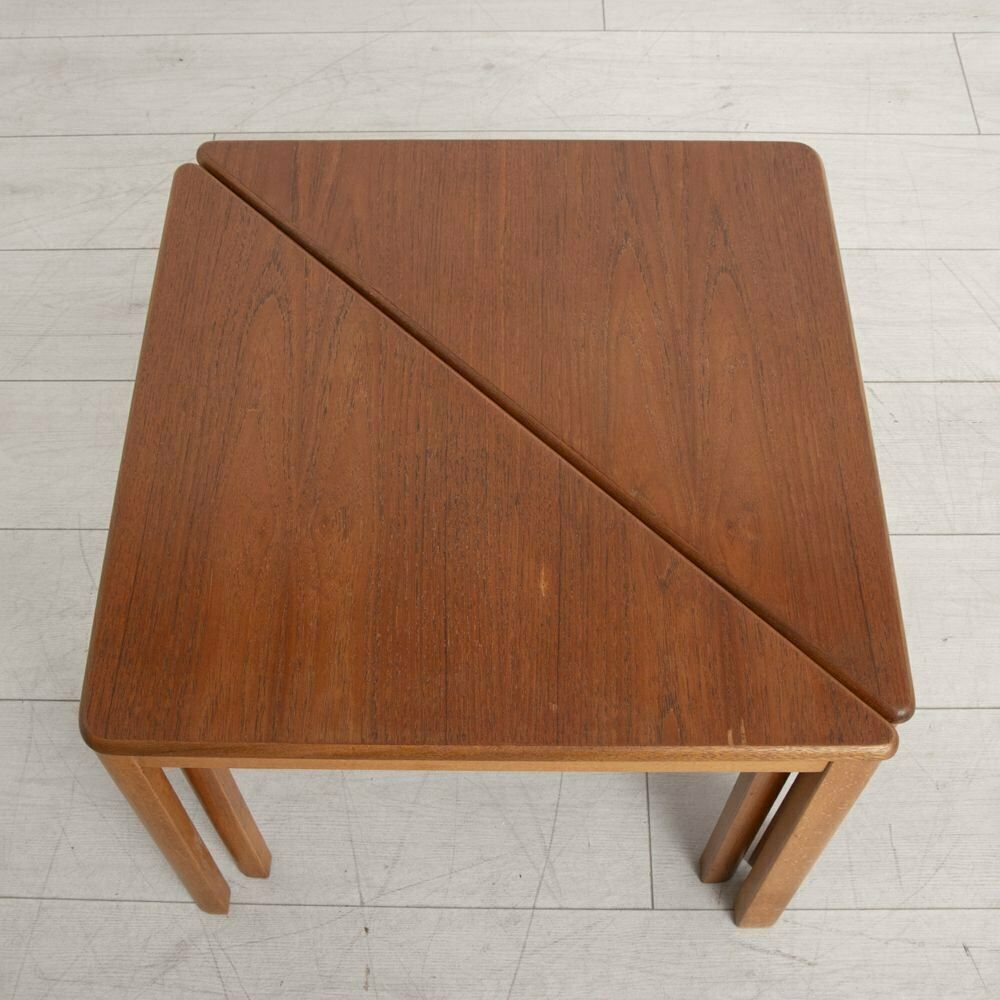 Midcentury Teak Nest Of 3 Tables photo furniture