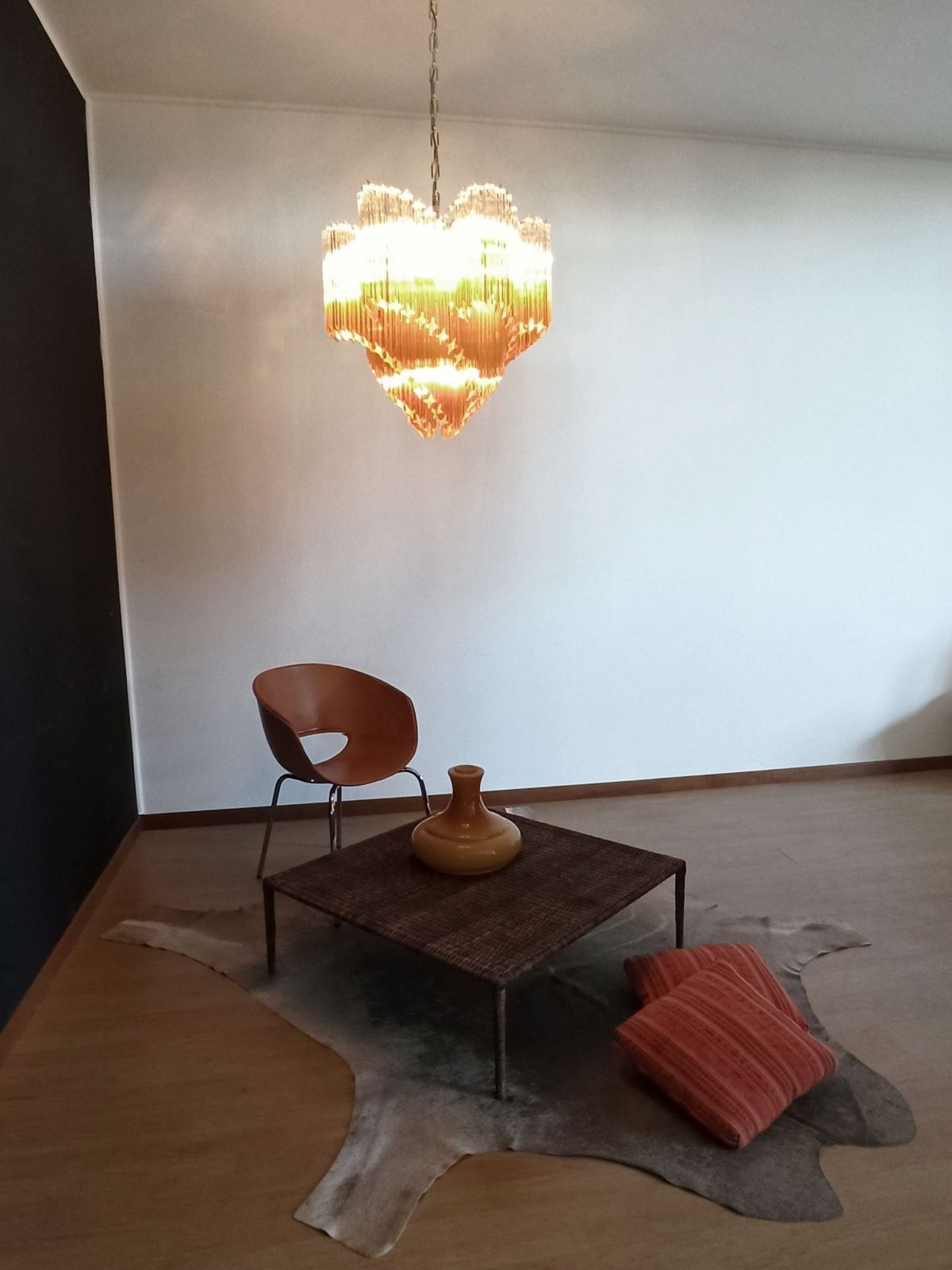 Modern Quadriedri Murano Glass Chandelier   114 Shaded Amber Prism Quadriedri photo vinterior
