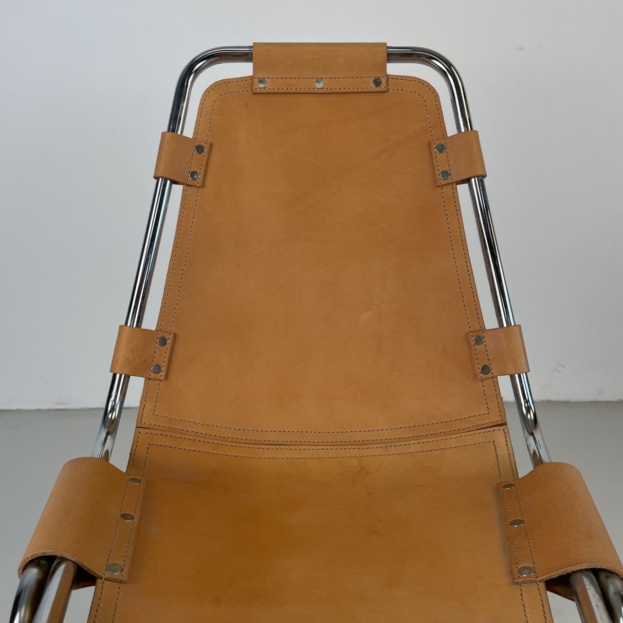 1960s Brown Leather Charlotte Perriand Les Arcs Chair photo vinterior
