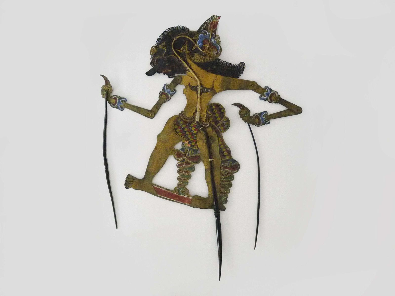 Bali Shadow Theater, Cut Leather Puppet And Buffalo Horn, Bali Indonesia