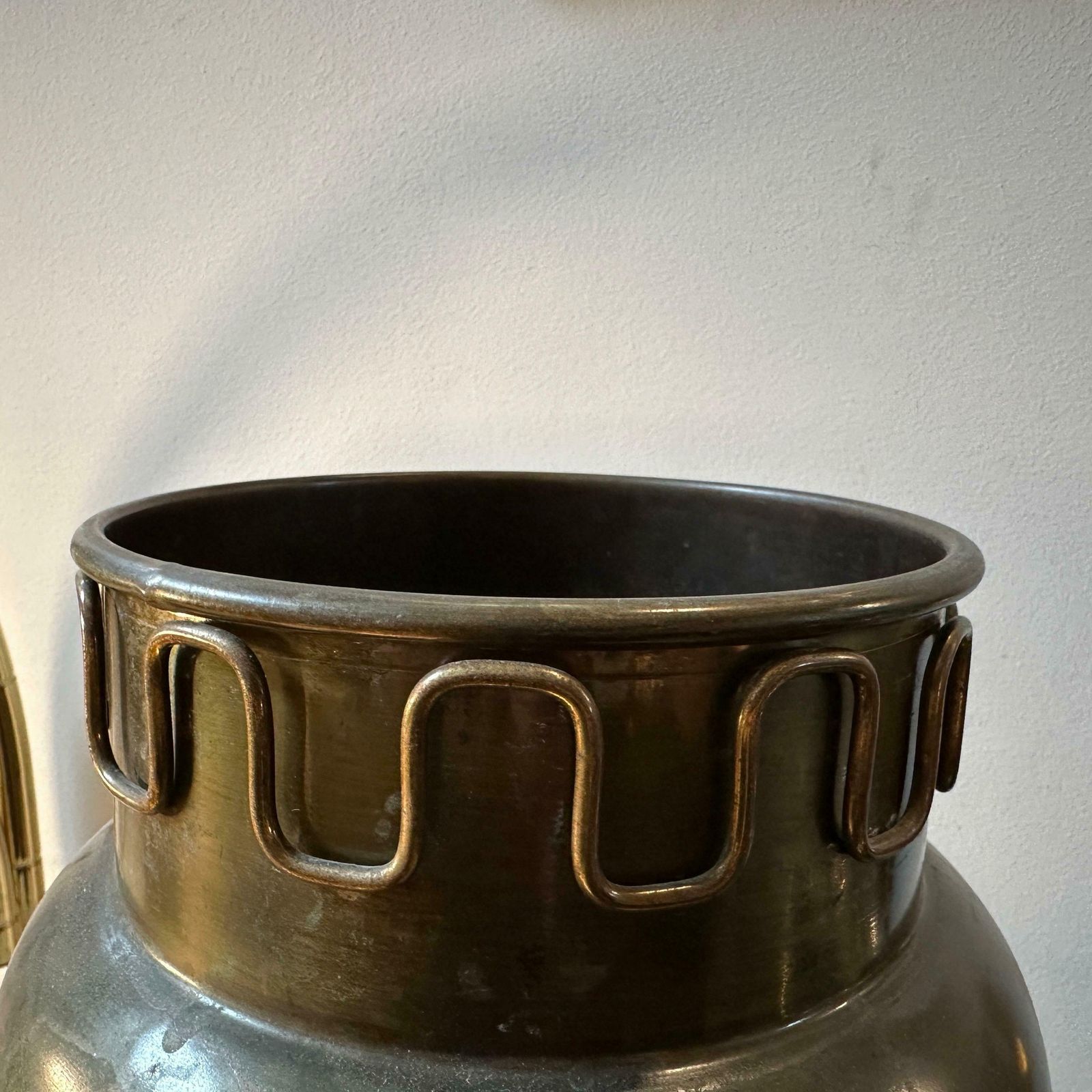 1950s Mid Century Modern Brass Italian Umbrella Stand In The Manner Of Gio Ponti photo buy