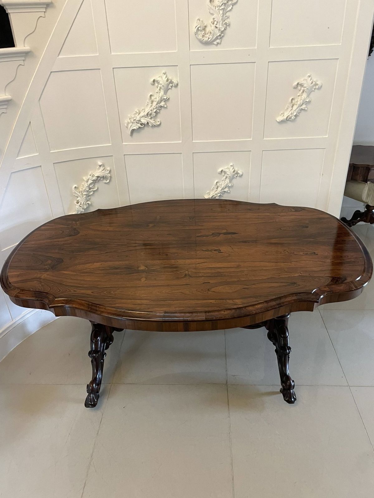 photo furniture Outstanding Quality Large Antique 19th Century Rosewood Dining Table