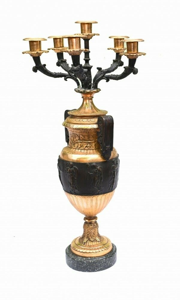 photo for sale Pair English Gilt And Bronze Candelabras Thomas Hope 1880