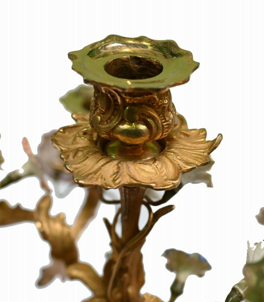 photo for sale Pair Regency Porcelain Elephant Candelabras Gilt 1880
