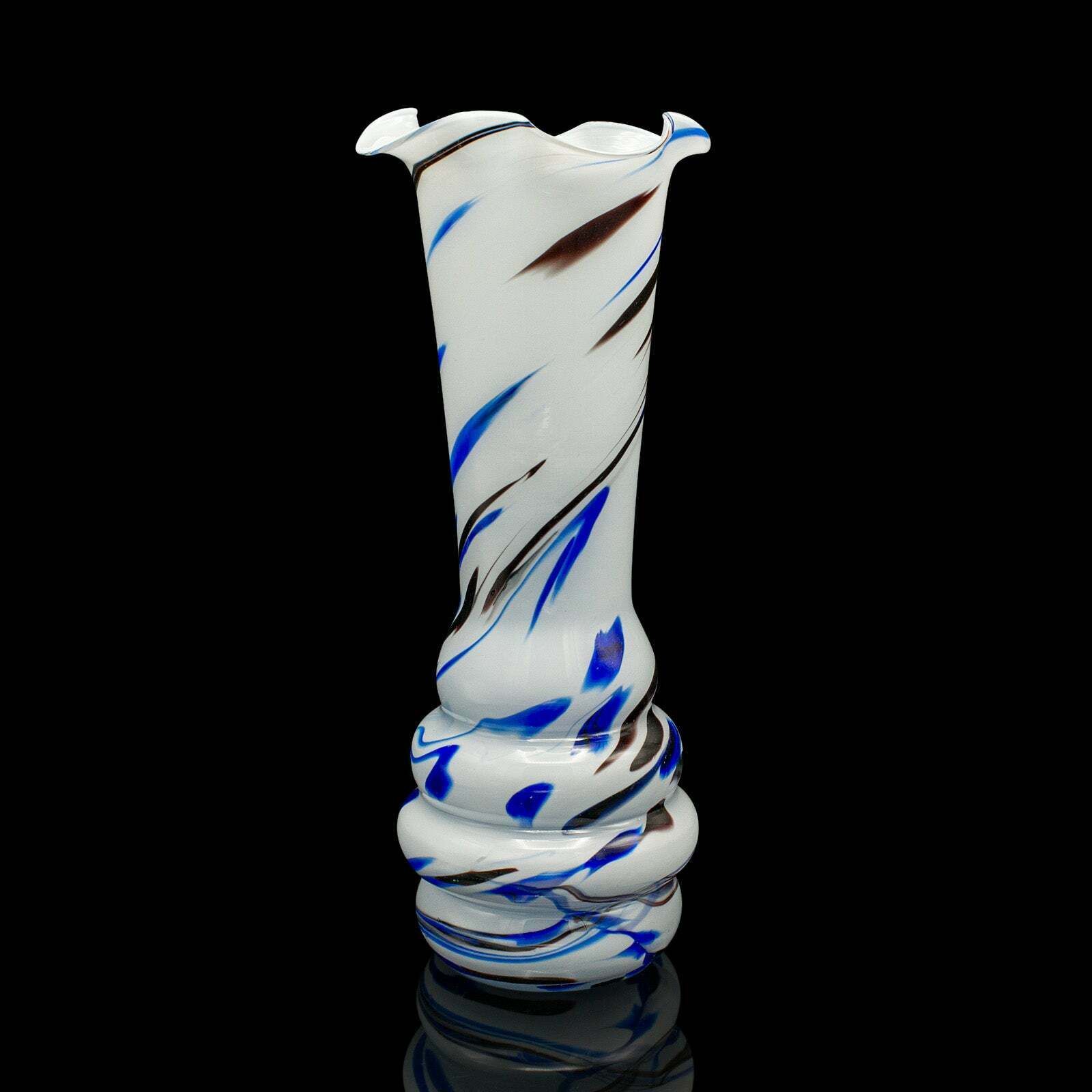 Tall Vintage Murano Flower Vase, Italian, Blown Glass, Mid Century, Circa 1950 photo Home Decor