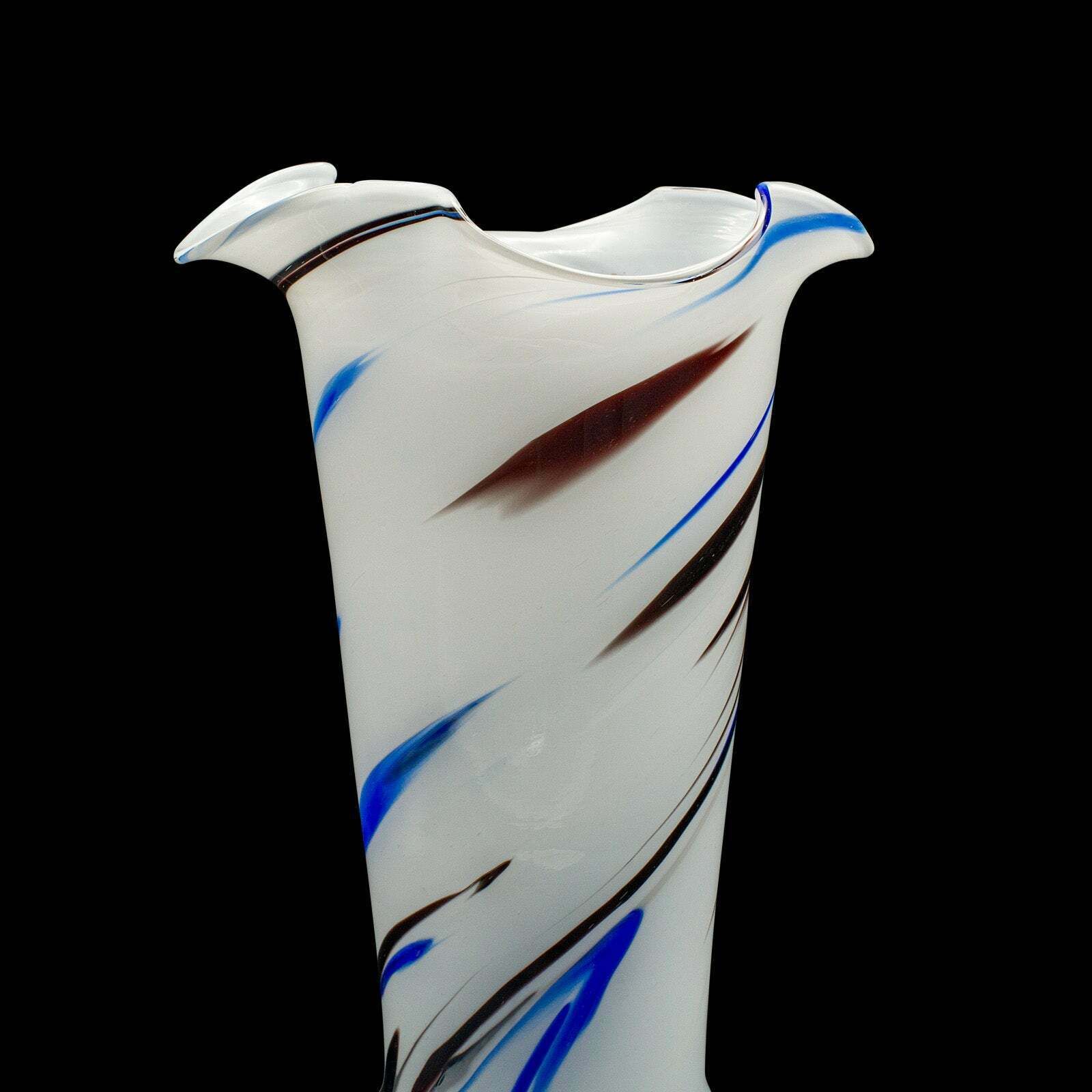 Tall Vintage Murano Flower Vase, Italian, Blown Glass, Mid Century, Circa 1950 photo vintage
