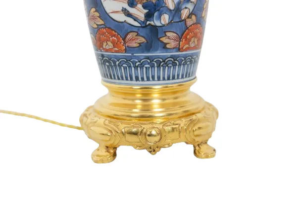 Pair Of Imari Porcelain And Gilded Bronze Lamps. Circa 1880. photo vinterior