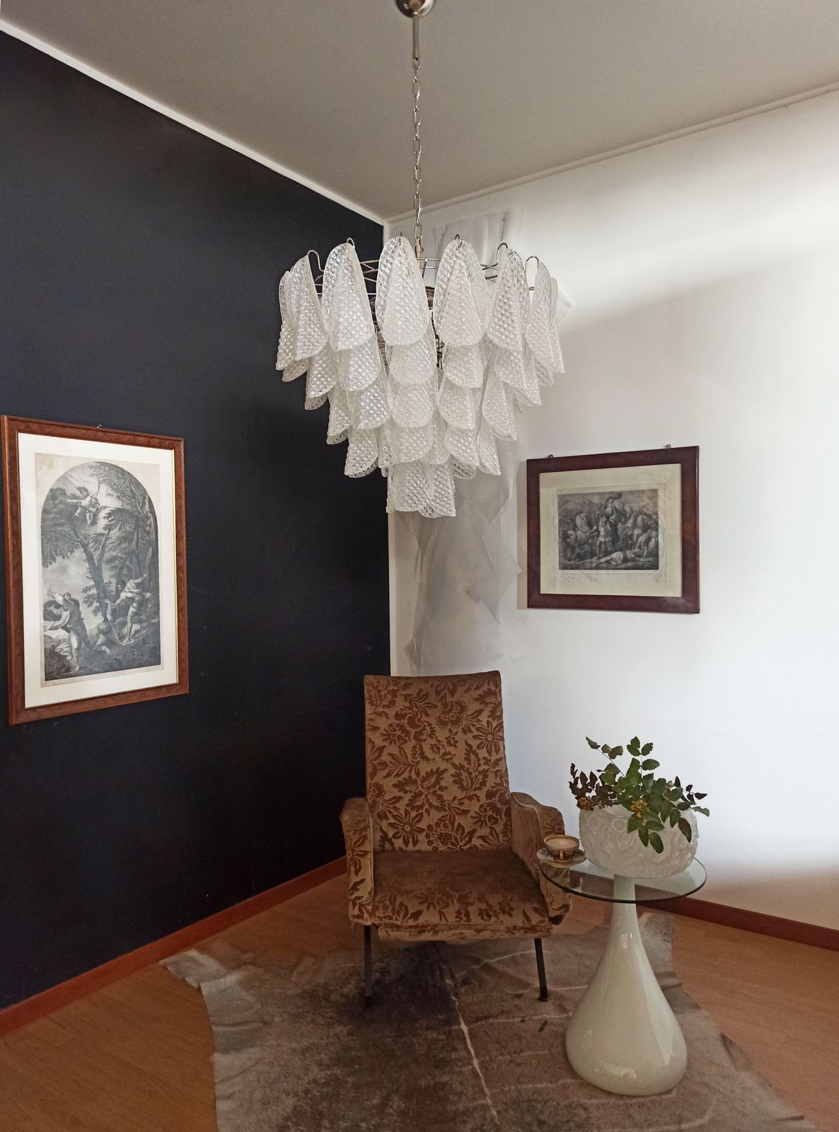Italian Vintage Murano Chandelier   57 Glass Rondini photo vinterior