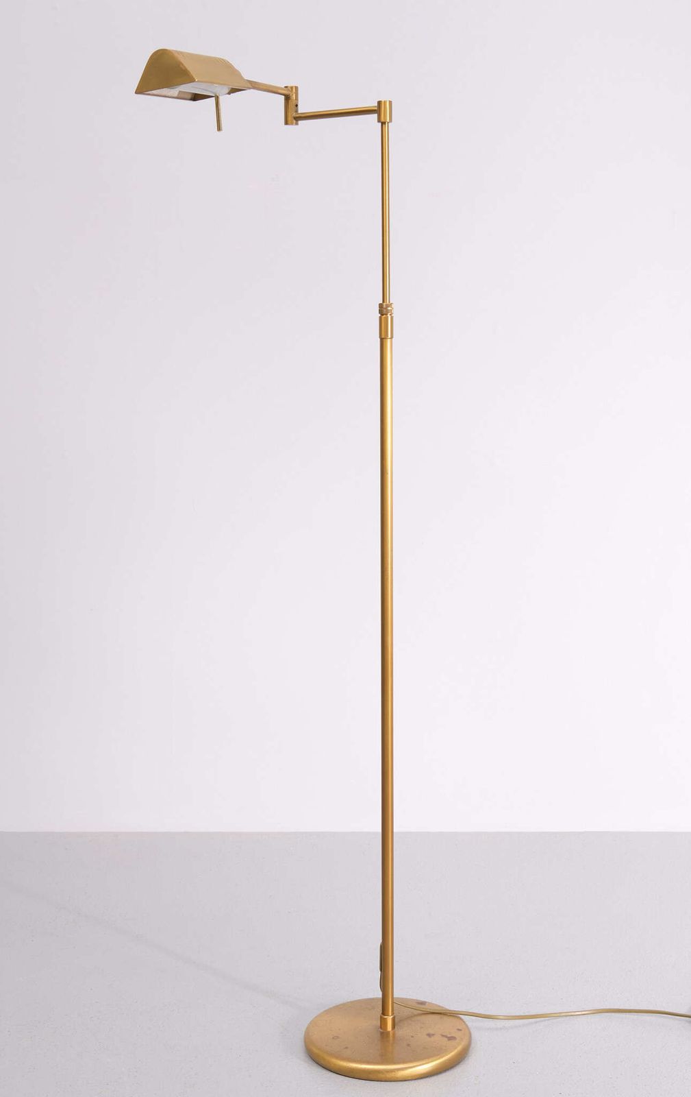 Halogen Brass Swing Arm Floor Lamp 1980s Germany photo vintage