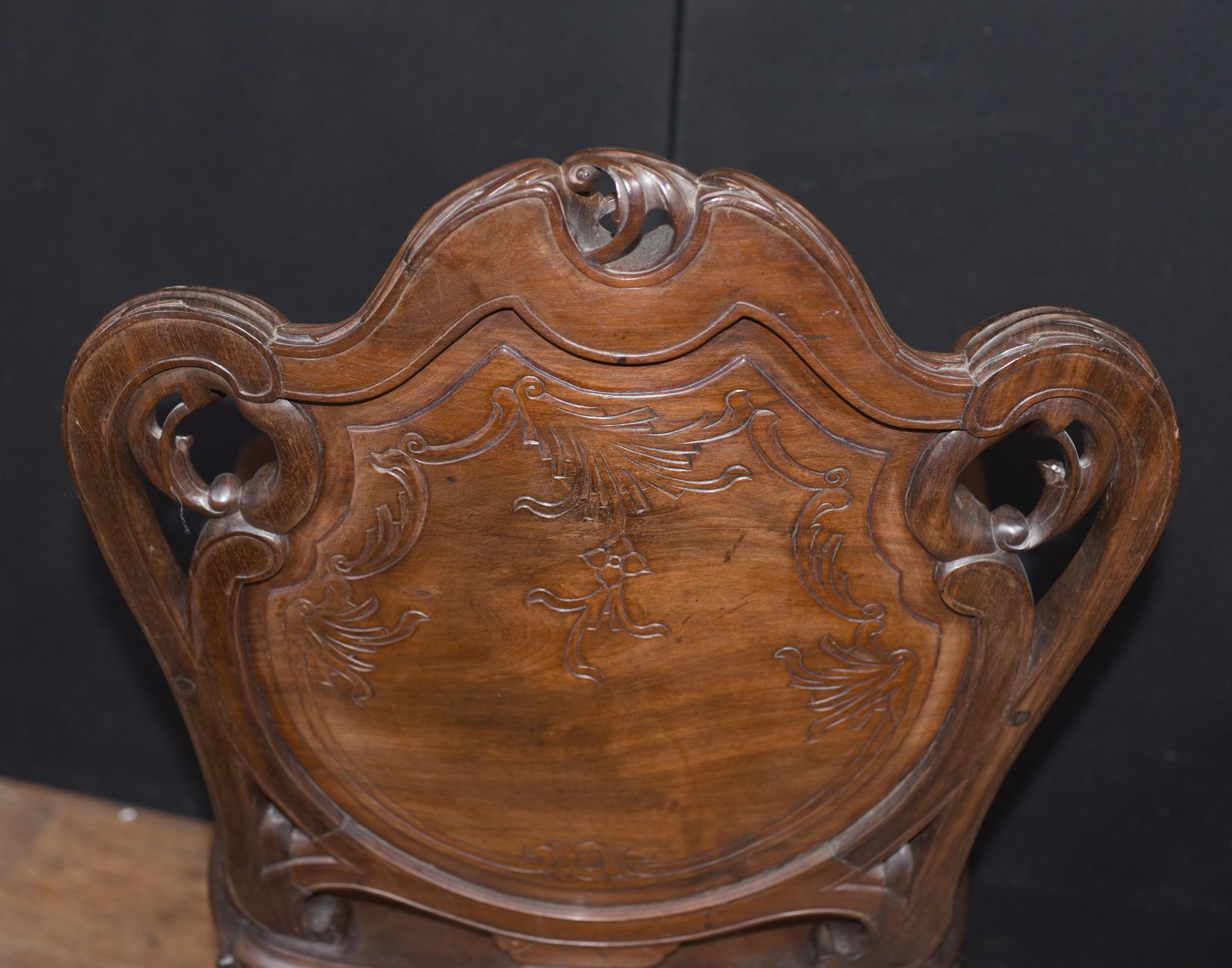 Pair Art Nouveau French Hard Wood Arm Chairs photo 2400.0