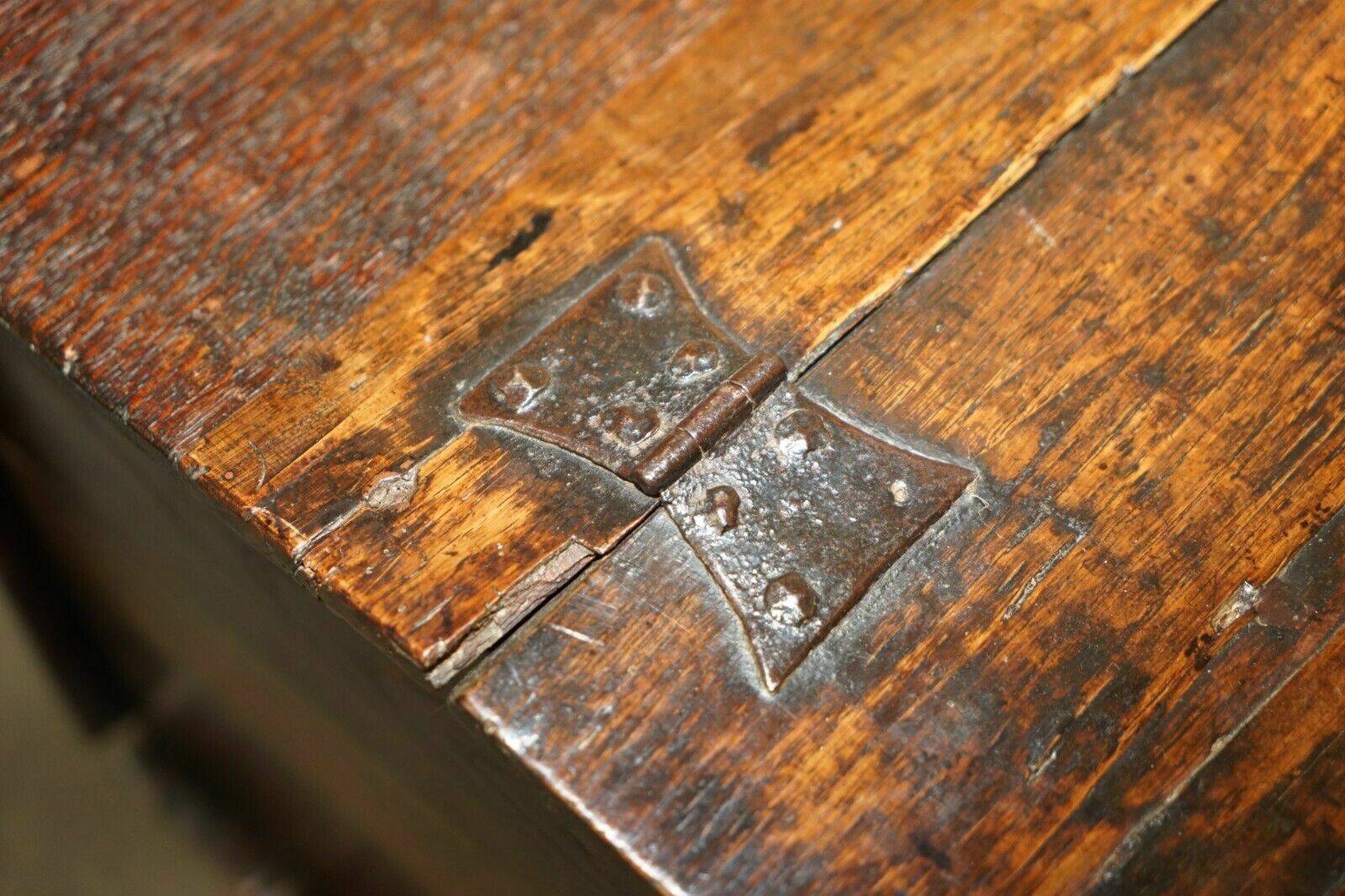 photo buy Antique 1684 Dated Hand Carved 17th Century Lift Top Writing Table Desk Bible
