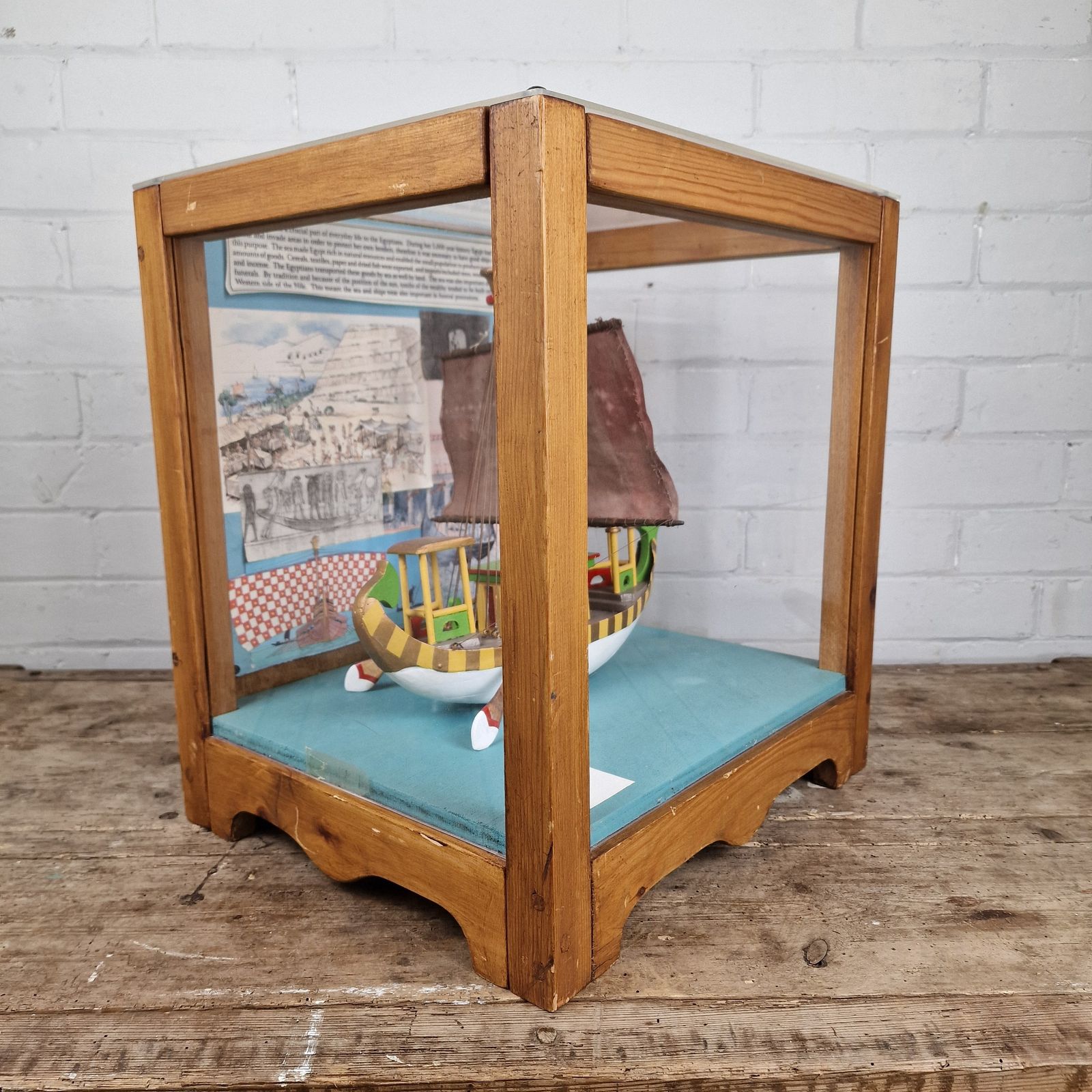 Vintage Mid 20th Century Educational Model Of An Egyptian Ship photo buy