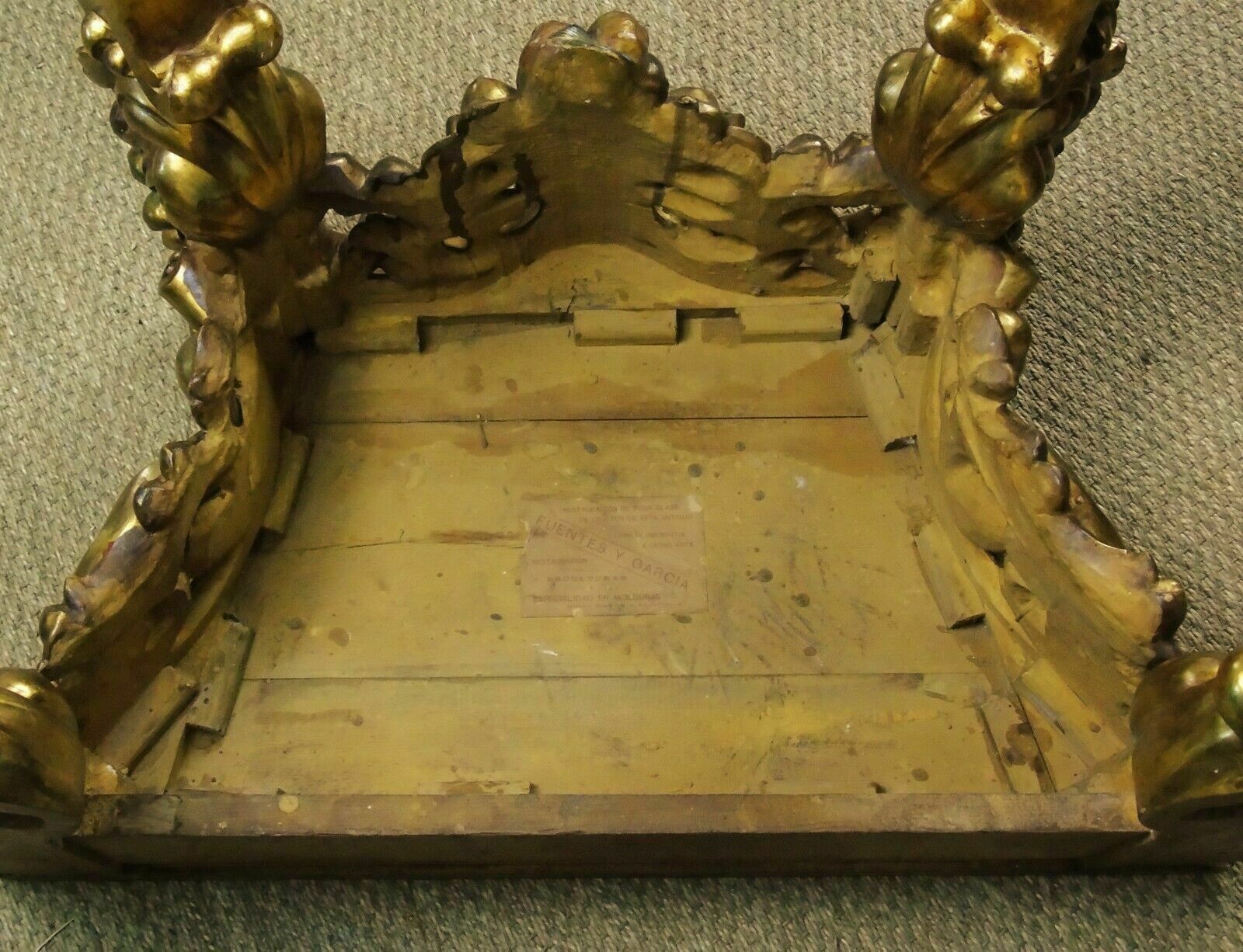 2250.0 Fabulous Pair Of Giltwood Console Tables 19th Century Rococo photo