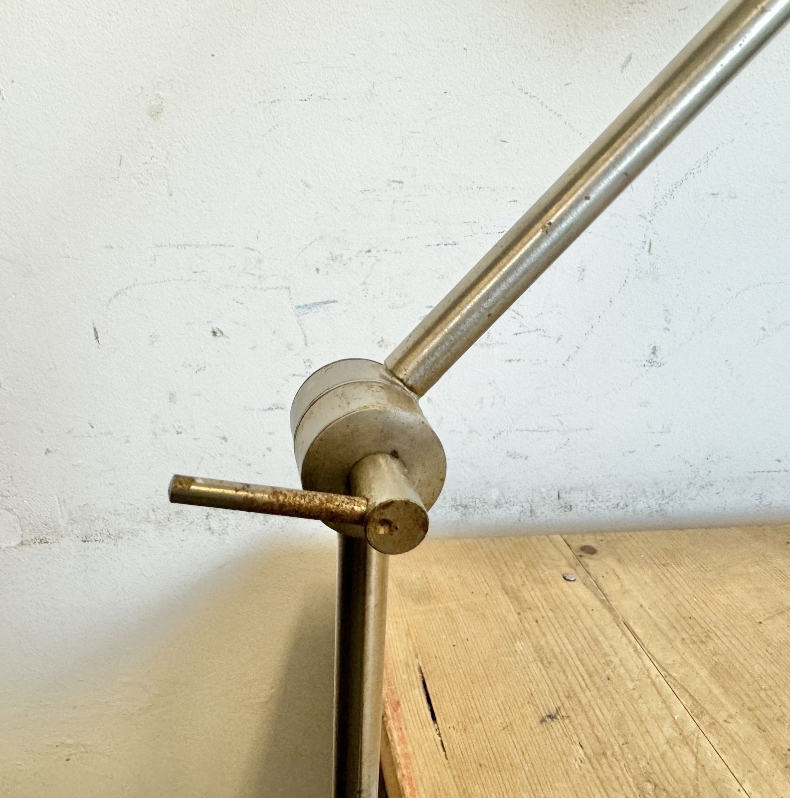 Grey Industrial Factory Office Desk Lamp From Elektrosvit, 1970s photo 149.0