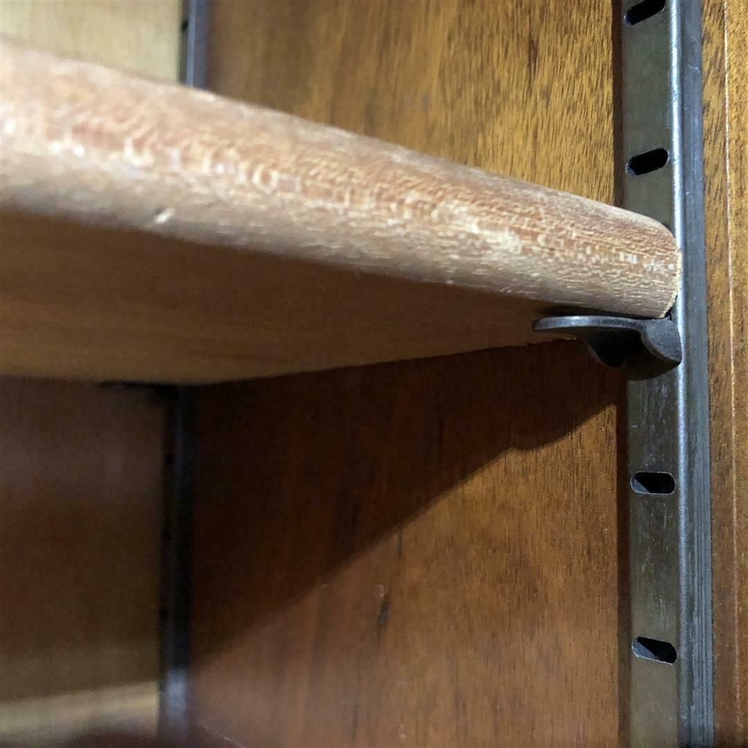 Mid Century Teak Office Shelving System With Sliding Glass Doors 1950s photo 345.0