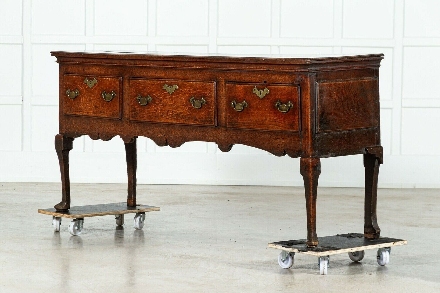 19thc English Oak Dresser Base photo Furniture
