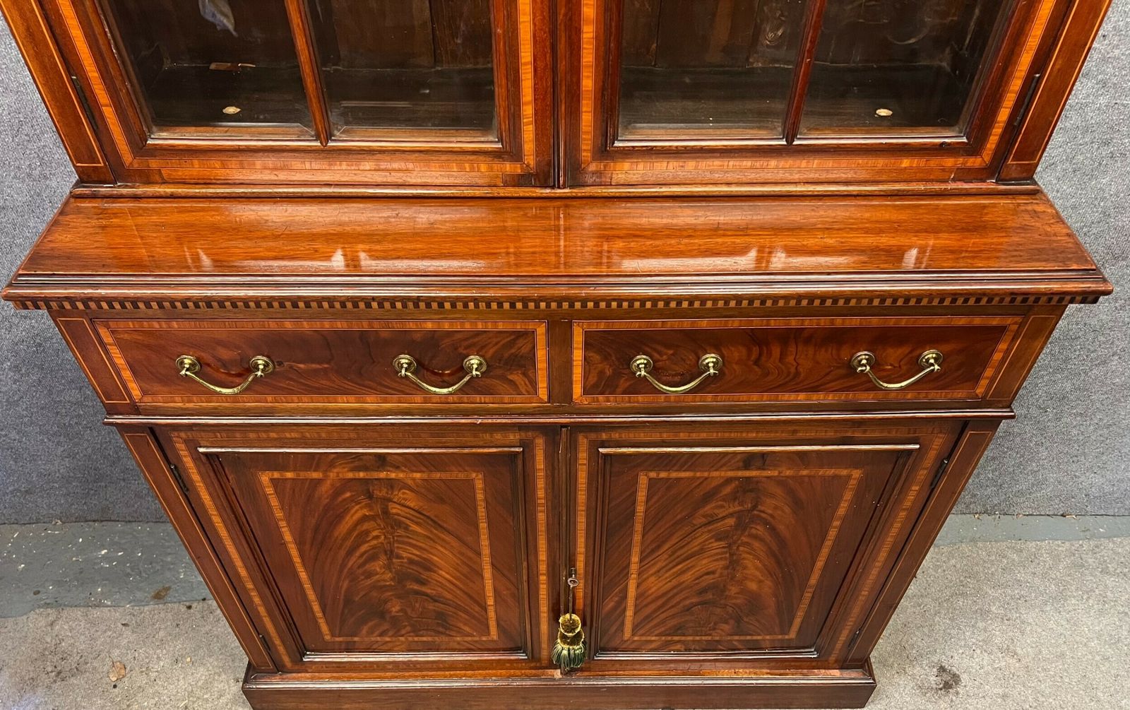 Good Quality Edwardian Inlaid Bookcase photo buy